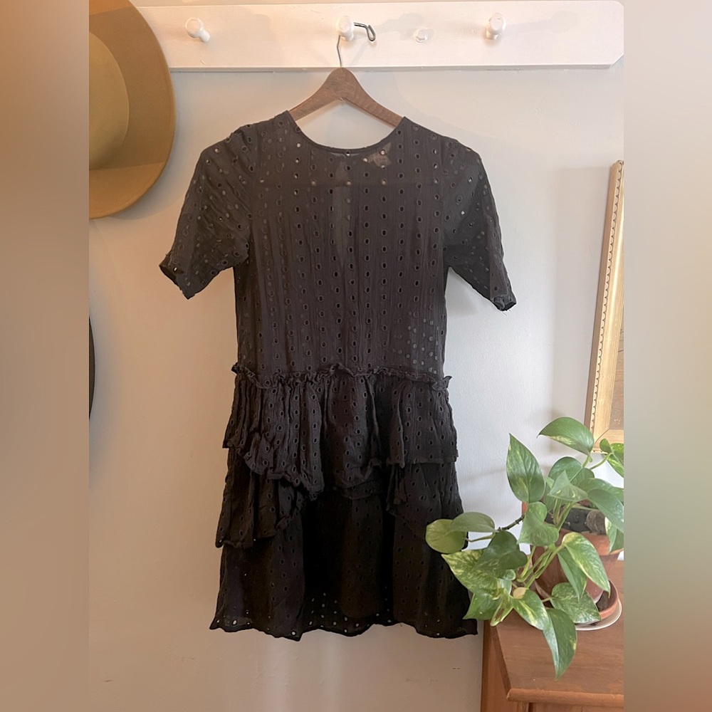 H&M black boho top/dress